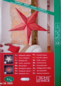 Kerstster papier 52cm