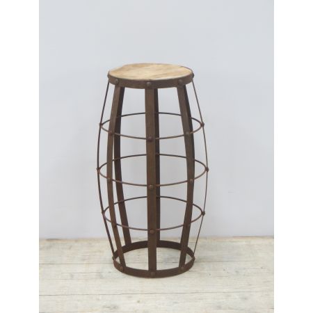 Kruk drum teak - ijzer M