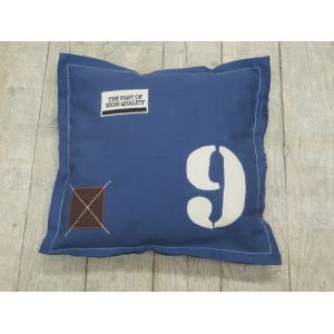 Kussen nine blauw