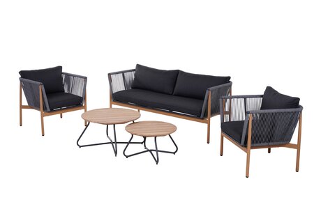 lounge set Lyra antraciet - afbeelding 1