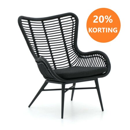 lounge stoel butterfly zwart - afbeelding 1