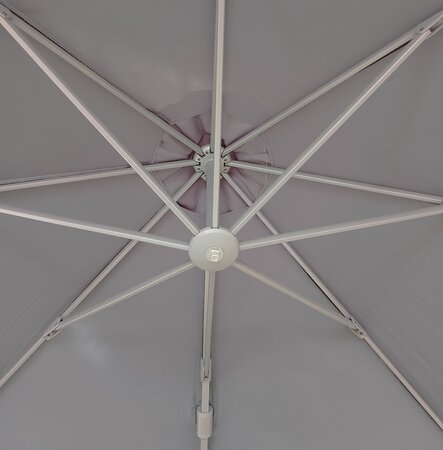 Parasol Faro free-arm grijs 2.50x2.50 - afbeelding 5